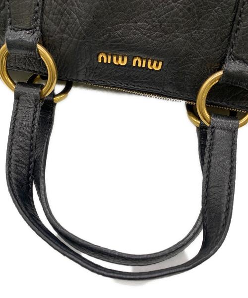 MIU MIU（ミュウミュウ）MIU MIU (ミュウミュウ) 2WAYショルダーバッグ ブラックの古着・服飾アイテム