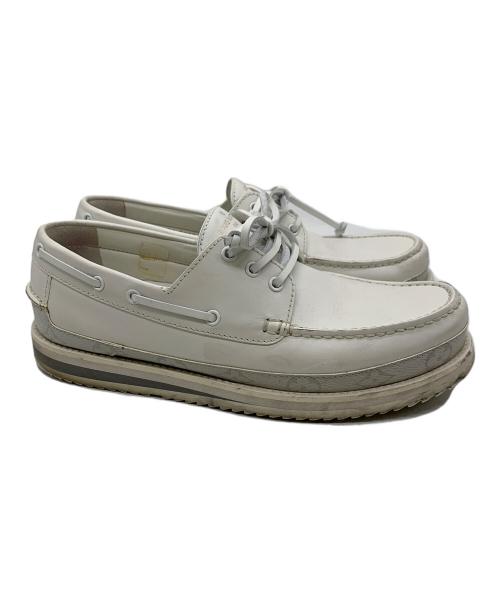 LOUIS VUITTON（ルイ ヴィトン）LOUIS VUITTON (ルイ ヴィトン) デッキシューズ ホワイト サイズ:8 1/2の古着・服飾アイテム