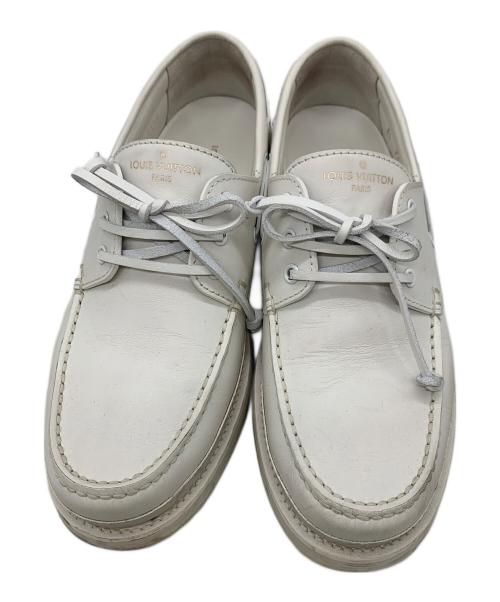 LOUIS VUITTON（ルイ ヴィトン）LOUIS VUITTON (ルイ ヴィトン) デッキシューズ ホワイト サイズ:8 1/2の古着・服飾アイテム