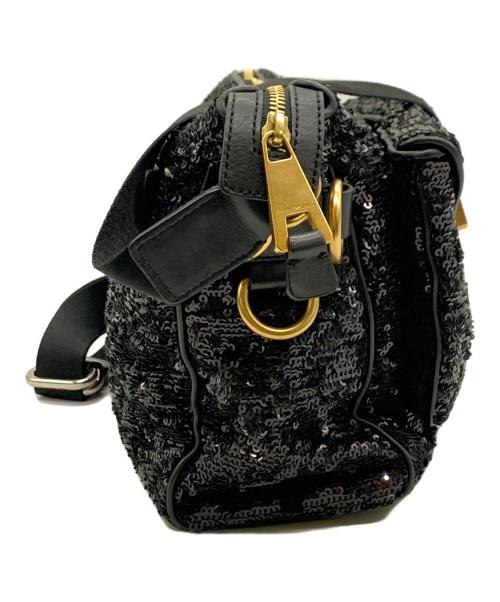 EMPORIO ARMANI（エンポリオアルマーニ）EMPORIO ARMANI (エンポリオアルマーニ) ショルダーバッグ ブラック×ピンクの古着・服飾アイテム