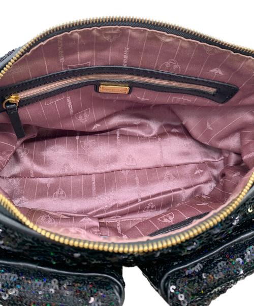 EMPORIO ARMANI（エンポリオアルマーニ）EMPORIO ARMANI (エンポリオアルマーニ) ショルダーバッグ ブラック×ピンクの古着・服飾アイテム