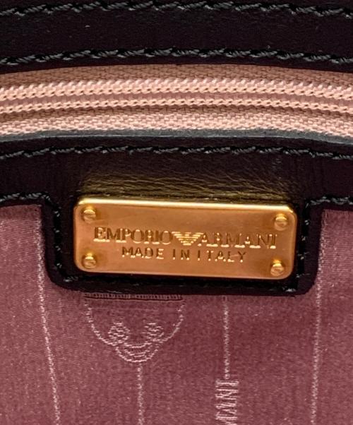 EMPORIO ARMANI（エンポリオアルマーニ）EMPORIO ARMANI (エンポリオアルマーニ) ショルダーバッグ ブラック×ピンクの古着・服飾アイテム