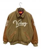 KEBOZケボズ）の古着「スタジャン」｜ブラウン×カーキ