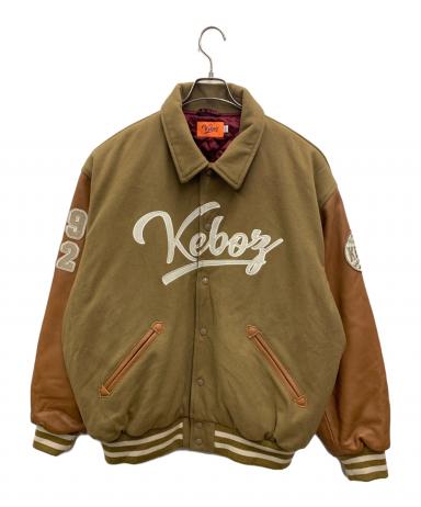 Keboz スタジャン カーキ 中古・古着通販】KEBOZ (ケボズ) スタジャン ブラウン×カーキ サイズ