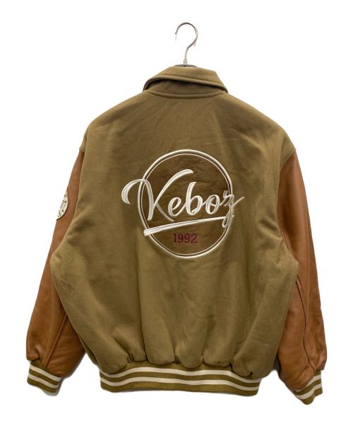 KEBOZ（ケボズ）KEBOZ (ケボズ) スタジャン ブラウン×カーキ サイズ:XLの古着・服飾アイテム