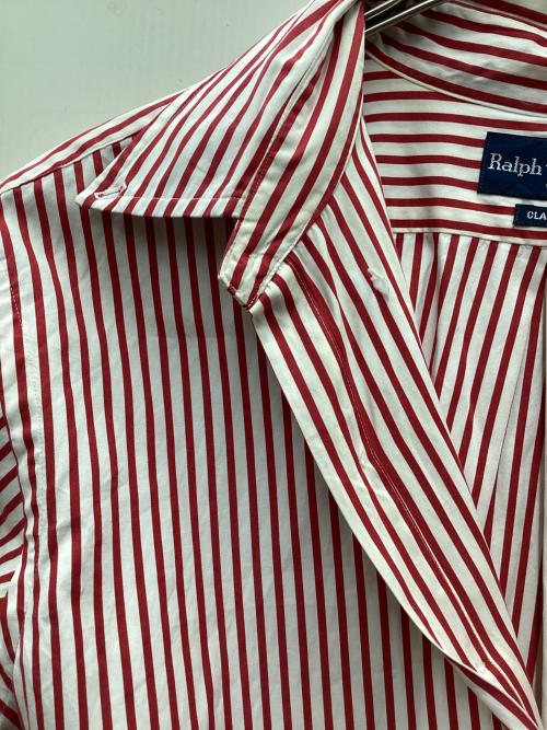RALPH LAUREN（ラルフローレン）RALPH LAUREN (ラルフローレン) 長袖シャツ レッド×ホワイト サイズ:XLの古着・服飾アイテム