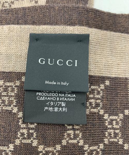 GUCCI（グッチ）GUCCI (グッチ) マフラー ブラウンの古着・服飾アイテム