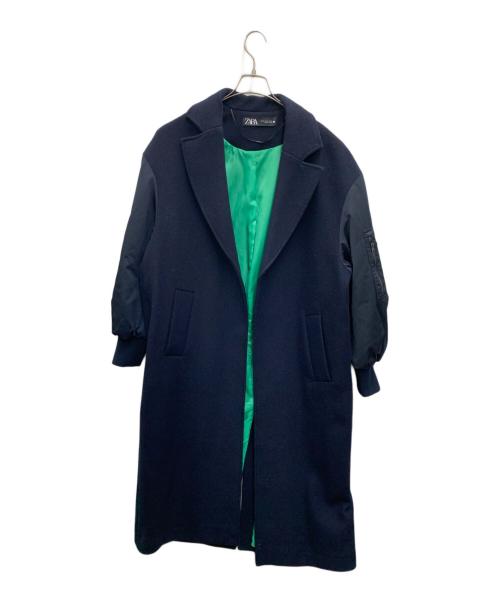 ZARA（ザラ）ZARA (ザラ) ウールコート ネイビー サイズ:Mの古着・服飾アイテム