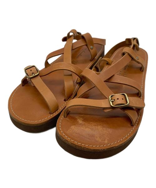 organic handloom（オーガニックハンドルーム）Organic handloom (オーガニックハンドルーム) ストラップサンダル ブラウン サイズ:28の古着・服飾アイテム