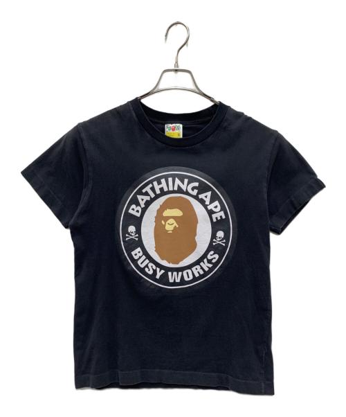 A BATHING APE（ア ベイシング エイプ）A BATHING APE (ア ベイシング エイプ) プリントTシャツ ブラック サイズ:Mの古着・服飾アイテム