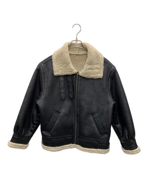 UNGRID（アングリッド）UNGRID (アングリッド) フェイクムートンボアブルゾン ブラック サイズ:Mの古着・服飾アイテム