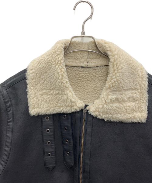 UNGRID（アングリッド）UNGRID (アングリッド) フェイクムートンボアブルゾン ブラック サイズ:Mの古着・服飾アイテム