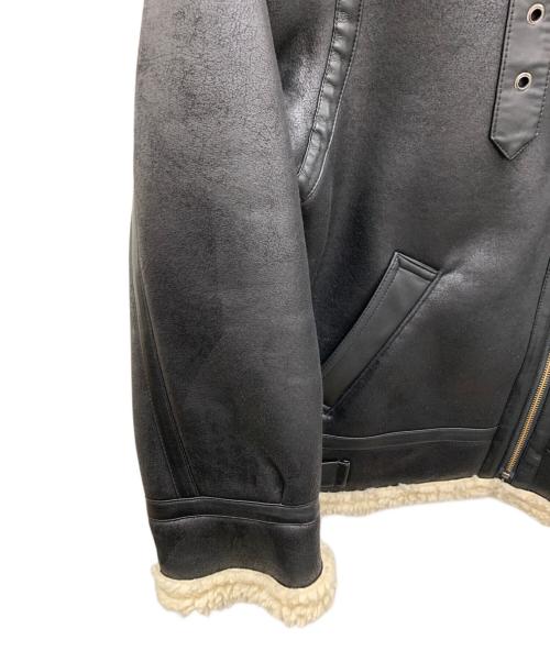 UNGRID（アングリッド）UNGRID (アングリッド) フェイクムートンボアブルゾン ブラック サイズ:Mの古着・服飾アイテム