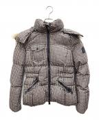 COACHコーチ）の古着「フーデットダウンジャケット」｜ブラウン×ブラック