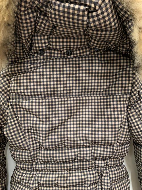 COACH（コーチ）COACH (コーチ) フーデットダウンジャケット ブラウン×ブラック サイズ:XSの古着・服飾アイテム