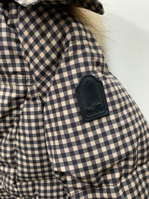 COACH（コーチ）COACH (コーチ) フーデットダウンジャケット ブラウン×ブラック サイズ:XSの古着・服飾アイテム