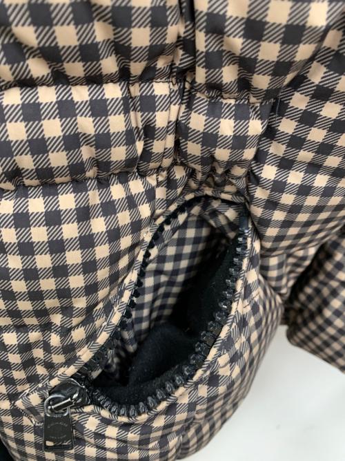 COACH（コーチ）COACH (コーチ) フーデットダウンジャケット ブラウン×ブラック サイズ:XSの古着・服飾アイテム