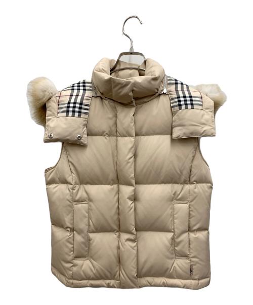 BURBERRY LONDON（バーバリーロンドン）BURBERRY LONDON (バーバリーロンドン) ダウンベスト ベージュ サイズ:36の古着・服飾アイテム