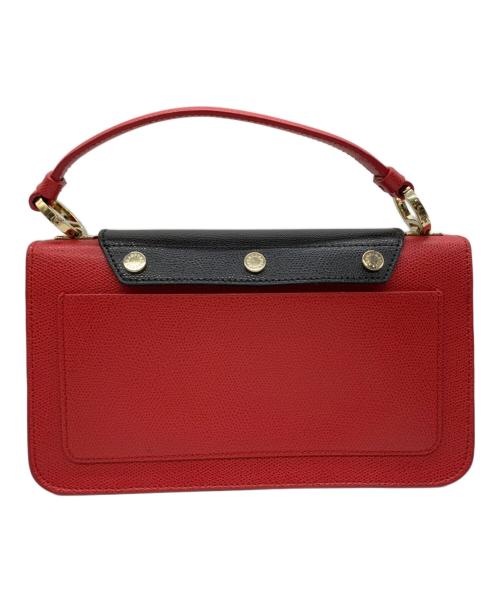 FURLA（フルラ）FURLA (フルラ) ハンドバッグ レッド×ブラックの古着・服飾アイテム