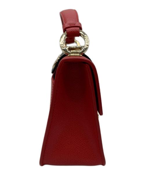 FURLA（フルラ）FURLA (フルラ) ハンドバッグ レッド×ブラックの古着・服飾アイテム