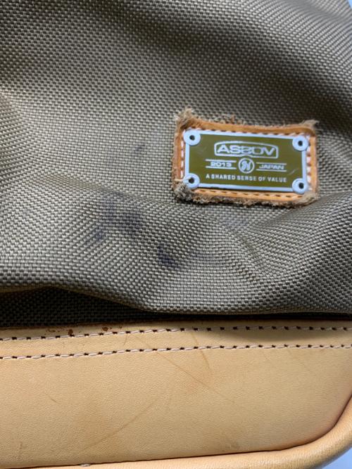 AS2OV（アッソブ）AS2OV (アッソブ) 2WAYバッグ ベージュ×ブラウンの古着・服飾アイテム