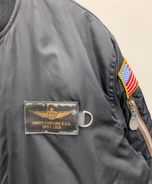 SIMPSON（シンプソン）SIMPSON (シンプソン) MA-1ジャケット ブラック サイズ:LLの古着・服飾アイテム