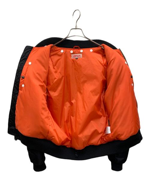 SIMPSON（シンプソン）SIMPSON (シンプソン) MA-1ジャケット ブラック サイズ:LLの古着・服飾アイテム