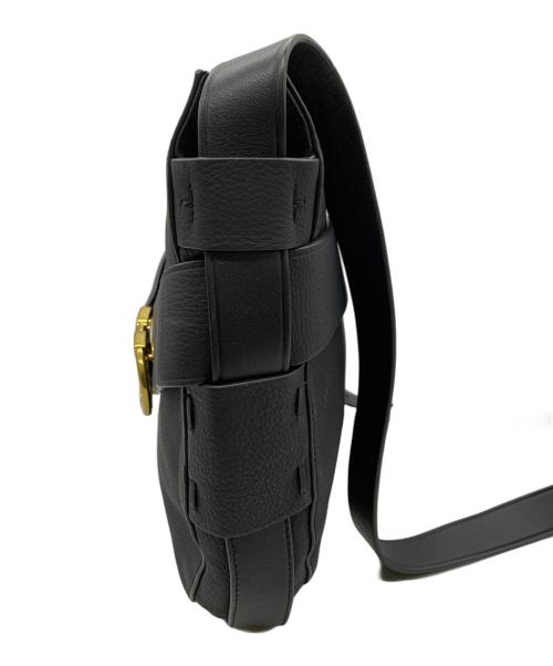 TORY BURCH（トリーバーチ）TORY BURCH (トリーバーチ) レザーショルダーバッグ ブラックの古着・服飾アイテム