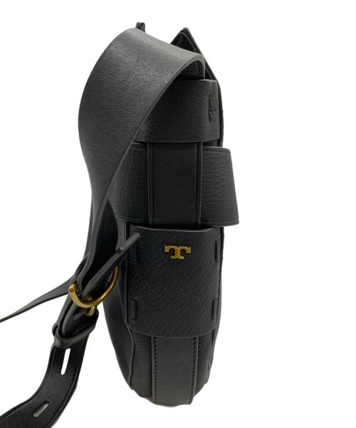 TORY BURCH（トリーバーチ）TORY BURCH (トリーバーチ) レザーショルダーバッグ ブラックの古着・服飾アイテム