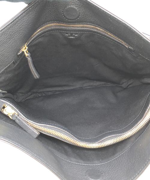 TORY BURCH（トリーバーチ）TORY BURCH (トリーバーチ) レザーショルダーバッグ ブラックの古着・服飾アイテム