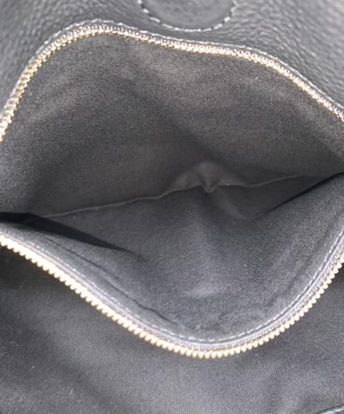 TORY BURCH（トリーバーチ）TORY BURCH (トリーバーチ) レザーショルダーバッグ ブラックの古着・服飾アイテム