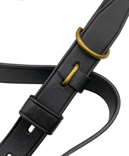 TORY BURCH（トリーバーチ）TORY BURCH (トリーバーチ) レザーショルダーバッグ ブラックの古着・服飾アイテム