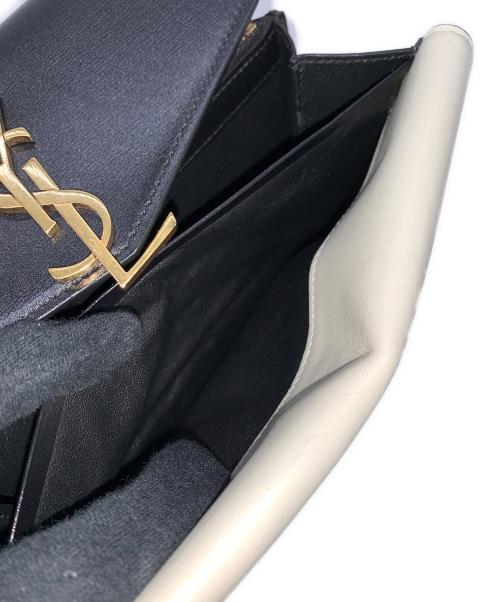Saint Laurent Paris（サンローランパリ）Saint Laurent Paris (サンローランパリ) 長財布 ブラック×ホワイトの古着・服飾アイテム