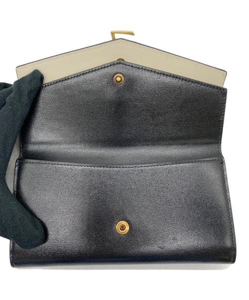 Saint Laurent Paris（サンローランパリ）Saint Laurent Paris (サンローランパリ) 長財布 ブラック×ホワイトの古着・服飾アイテム