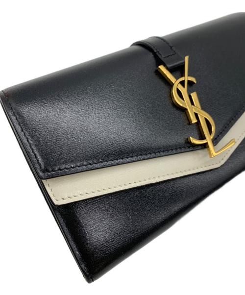 Saint Laurent Paris（サンローランパリ）Saint Laurent Paris (サンローランパリ) 長財布 ブラック×ホワイトの古着・服飾アイテム