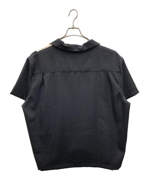 OLD KARAKU WORK（オールドカラクワーク）OLD KARAKU WORK (オールドカラクワーク) 半袖シャツ ブラック×ベージュ サイズ:Lの古着・服飾アイテム