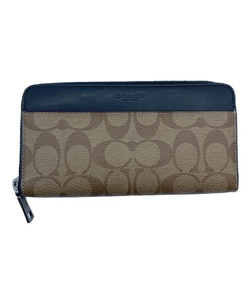 COACH（コーチ）COACH (コーチ) 長財布 ブラウン×ブラックの古着・服飾アイテム