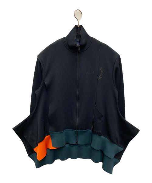 GROUND Y（グラウンドワイ）Ground Y (グラウンドワイ) FRED PERRY (フレッドペリー) フレアトラックジャケット ブラック サイズ:Mの古着・服飾アイテム