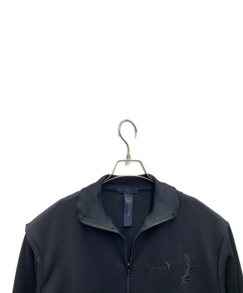 GROUND Y（グラウンドワイ）Ground Y (グラウンドワイ) FRED PERRY (フレッドペリー) フレアトラックジャケット ブラック サイズ:Mの古着・服飾アイテム
