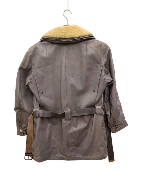 GIORGIO ARMANI（ジョルジョアルマーニ）GIORGIO ARMANI (ジョルジョアルマーニ) レザーコート ブラウン サイズ:不明の古着・服飾アイテム