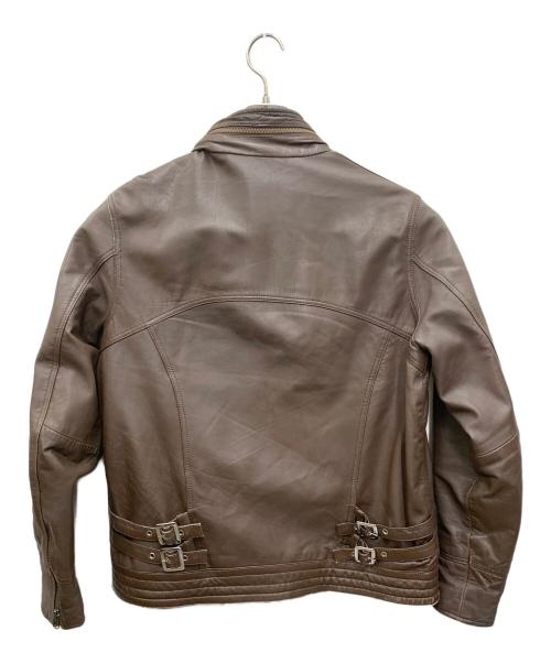 FREEDOM（フリーダム）freedom (フリーダム) レザージャケット ブラウン サイズ:3Lの古着・服飾アイテム