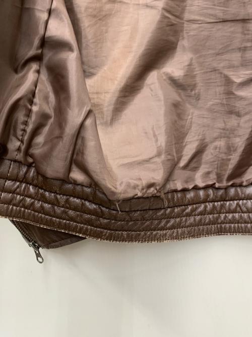 FREEDOM（フリーダム）freedom (フリーダム) レザージャケット ブラウン サイズ:3Lの古着・服飾アイテム