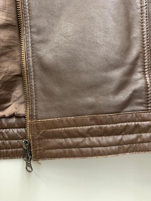 FREEDOM（フリーダム）freedom (フリーダム) レザージャケット ブラウン サイズ:3Lの古着・服飾アイテム