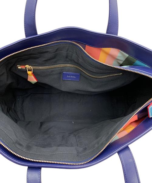 PAUL SMITH（ポールスミス）PAUL SMITH (ポールスミス) クラシックレザートートバッグ ネイビーの古着・服飾アイテム