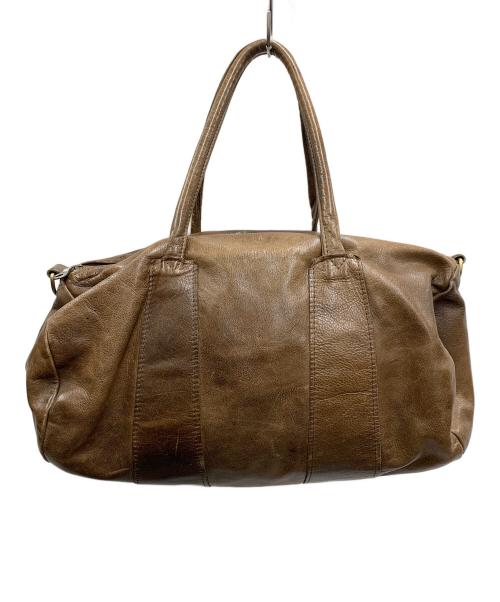 Jas-M.B.（ジャスエムビー）Jas-M.B. (ジャスエムビー) レザーボストンバッグ ブラウンの古着・服飾アイテム