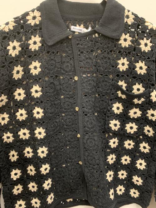 JOURNAL STANDARD relume（ジャーナルスタンダード レリューム）JOURNAL STANDARD relume (ジャーナルスタンダード レリューム) ニットカーディガン ブラック×ベージュ サイズ:L 未使用品の古着・服飾アイテム