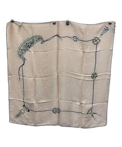 Cartier（カルティエ）Cartier (カルティエ) シルクスカーフ ベージュの古着・服飾アイテム