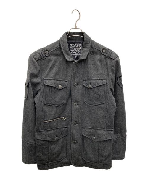 AFFLICTION（アフリクション）AFFLICTION (アフリクション) ライダースジャケット グレー サイズ:XLの古着・服飾アイテム