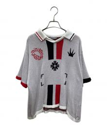 flagstuff（フラグスタフ）の古着「半袖ポロニット」｜グレー