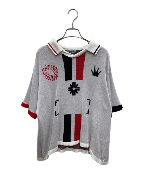 flagstuff（フラグスタフ）flagstuff (フラグスタフ) 半袖ポロニット グレー サイズ:Mの古着・服飾アイテム